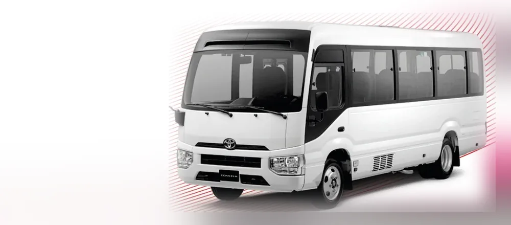 Toyota Coaster group transport rental in Lahore