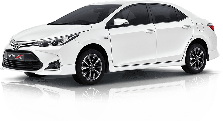 Toyota Corolla for rent in Lahore with driver